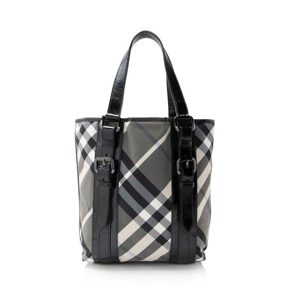 Burberry Handbags - Burberry Nylon Beat Check Victoria Tote